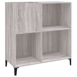 vidaXL Record Cabinet Sideboard Side Cabinet Engineered Wood - grey sonoma