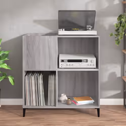 vidaXL Record Cabinet Sideboard Side Cabinet Engineered Wood - grey sonoma