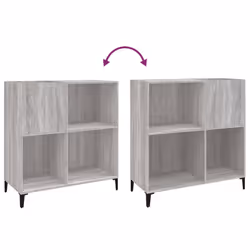 vidaXL Record Cabinet Sideboard Side Cabinet Engineered Wood - grey sonoma - Additional view 6