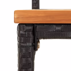 vidaXL Garden Bar Set Bar Table and Chair Poly Rattan and Solid Wood Acacia - black, 7 piece - Additional view 5