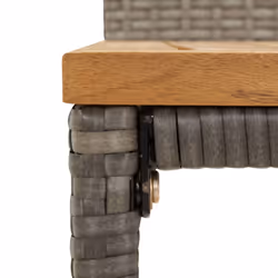 vidaXL Garden Bar Set Bar Table and Chair Poly Rattan and Solid Wood Acacia - grey, 5 piece - Additional view 5