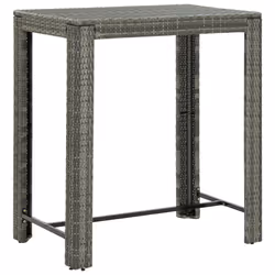vidaXL Garden Bar Set Bar Table and Chair Poly Rattan and Solid Wood Acacia - grey, 5 piece - Additional view 4
