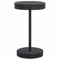 vidaXL Garden Bar Set Bar Table and Chair Poly Rattan and Solid Wood Acacia - black, 3 piece - Additional view 4