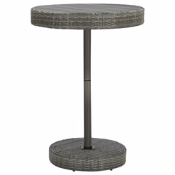vidaXL Garden Bar Set Bar Table and Chair Poly Rattan and Solid Wood Acacia - grey, 5 piece - Additional view 4
