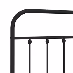 vidaXL Metal Headboard Bed Header Bed Headboard Black Headboard Black 75 cm - black, 160 cm - Additional view 5