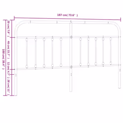 VidaXL 352614 headboard/footboard Black - Additional view 7