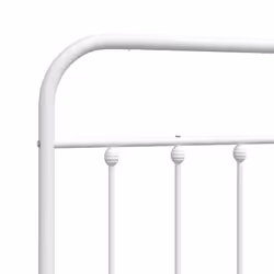 vidaXL Metal Headboard Bed Header Bed Headboard Black Headboard Black 75 cm - white, 200 cm - Additional view 5