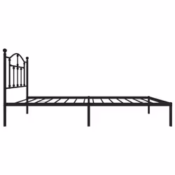 vidaXL Metal Bed Frame Bedroom Platform Bed Base Bedstead Mattress Foundation - black, 80 x 200/with headboard - Additional view 5