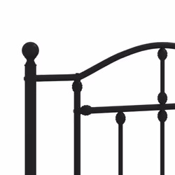 vidaXL Metal Bed Frame Bedroom Platform Bed Base Bedstead Mattress Foundation - black, 90 x 190/with headboard & footboard - Additional view 7