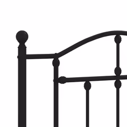 vidaXL Metal Bed Frame Bedroom Platform Bed Base Bedstead Mattress Foundation - black, 90 x 200/with headboard & footboard - Additional view 7
