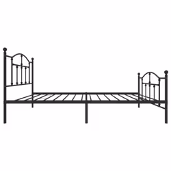 vidaXL Metal Bed Frame Bedroom Platform Bed Base Bedstead Mattress Foundation - black, 107 x 203/with headboard & footboard - Additional view 5