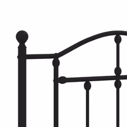 vidaXL Metal Bed Frame Bedroom Platform Bed Base Bedstead Mattress Foundation - black, 107 x 203/with headboard & footboard - Additional view 7