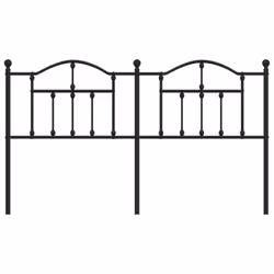 vidaXL Metal Headboard for Bedroom Bed Header Bed Headboard Tall Headboard - black, 160 cm - Additional view 2