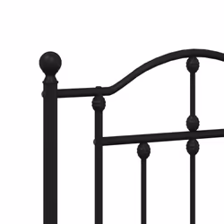 vidaXL Metal Headboard for Bedroom Bed Header Bed Headboard Tall Headboard - black, 160 cm - Additional view 4