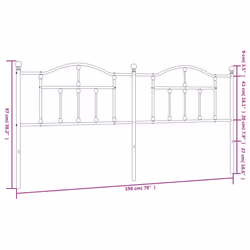 VidaXL 353476 headboard/footboard Black - Additional view 6
