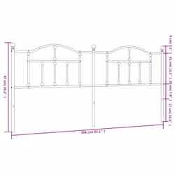 VidaXL 353477 headboard/footboard Black - Additional view 6
