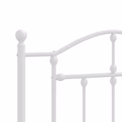 vidaXL Metal Bed Frame Bedroom Platform Bed Base Bedstead Mattress Foundation - white, 107 x 203/with headboard & footboard - Additional view 7
