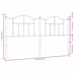 VidaXL 353524 headboard/footboard White - Additional view 7
