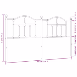 VidaXL 353525 headboard/footboard White - Additional view 7