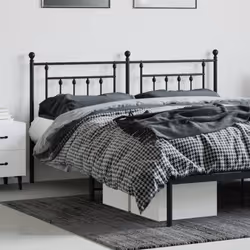 vidaXL Metal Headboard Bed Header Bed Headboard Black Headboard Black 80 cm - black, 160 cm - Additional view 2