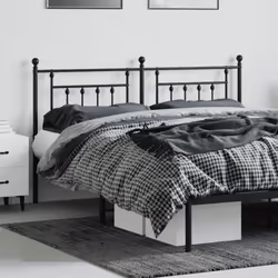 vidaXL Metal Headboard Bed Header Bed Headboard Black Headboard Black 80 cm - black, 180 cm - Additional view 2