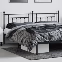 vidaXL Metal Headboard Bed Header Bed Headboard Black Headboard Black 80 cm - black, 193 cm - Additional view 2