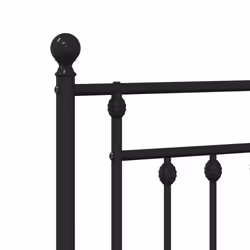 vidaXL Metal Headboard Bed Header Bed Headboard Black Headboard Black 80 cm - black, 193 cm - Additional view 5