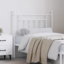 vidaXL Metal Headboard Bed Header Bed Headboard Black Headboard Black 80 cm - white, 80 cm - Additional view 2