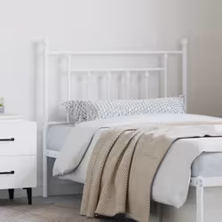 vidaXL Metal Headboard Bed Header Bed Headboard Black Headboard Black 80 cm - white, 90 cm - Additional view 2