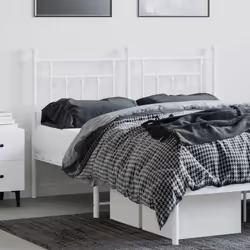 vidaXL Metal Headboard Bed Header Bed Headboard Black Headboard Black 80 cm - white, 140 cm - Additional view 2