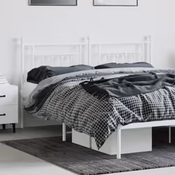 vidaXL Metal Headboard Bed Header Bed Headboard Black Headboard Black 80 cm - white, 160 cm - Additional view 2