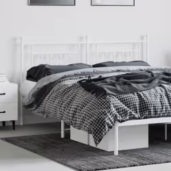 vidaXL Metal Headboard Bed Header Bed Headboard Black Headboard Black 80 cm - white, 180 cm - Additional view 2