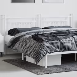 vidaXL Metal Headboard Bed Header Bed Headboard Black Headboard Black 80 cm - white, 193 cm - Additional view 2