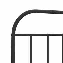 vidaXL Metal Bed Frame Bedroom Bed Base Bedstead Metal Matress Foundation - black, 75 x 190/with headboard & footboard - Additional view 8
