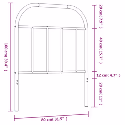 VidaXL 353661 headboard/footboard Black - Additional view 7