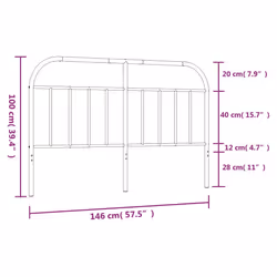 VidaXL 353668 headboard/footboard Black - Additional view 6