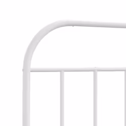 vidaXL Metal Bed Frame Bedroom Bed Base Bedstead Metal Matress Foundation - white, 100 x 190/with headboard & footboard - Additional view 8