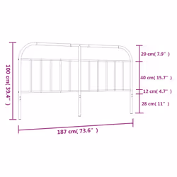 VidaXL 353721 headboard/footboard White - Additional view 6