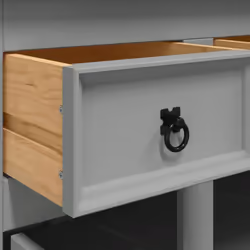 vidaXL Sideboard Cupboard Hall Highboard Corona Grey Solid Wood Mexican Pine - Additional view 6