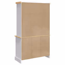 vidaXL Highboard Sideboard Side Cabinet White Solid Wood Mexican Pine Corona - Additional view 5