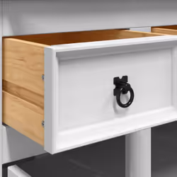 vidaXL Highboard Sideboard Side Cabinet White Solid Wood Mexican Pine Corona - Additional view 6