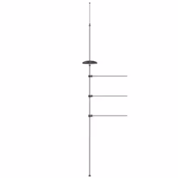 vidaXL Towel Rail 3-Arm Folding Towel Holder Swivel Wall Towel Rack Aluminium