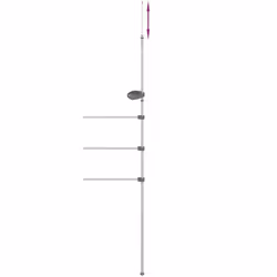 vidaXL Towel Rail 3-Arm Folding Towel Holder Swivel Wall Towel Rack Aluminium - Additional view 4