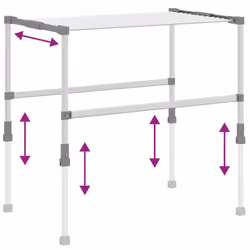 vidaXL Laundry Dryer Airer Clothes Drying Rack Laundry Drying Stand Aluminium - Additional view 5