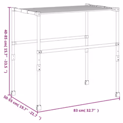 vidaXL Laundry Dryer Airer Clothes Drying Rack Laundry Drying Stand Aluminium - Additional view 8