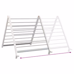 vidaXL Drying Rack Bathtub Extendable Over Bath Airer Clothes Dryer Aluminium - Additional view 5