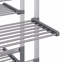 vidaXL Laundry Drying Rack with Wheels Folding Clothes Airer Rack Aluminium - Additional view 6