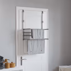 vidaXL Drying Rack for Balcony Over the Door Clothes Airer Towel Rack Aluminium