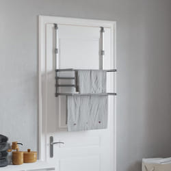 vidaXL Drying Rack for Balcony Over the Door Clothes Airer Towel Rack Aluminium