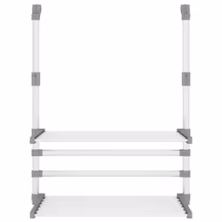 vidaXL Drying Rack for Balcony Over the Door Clothes Airer Towel Rack Aluminium